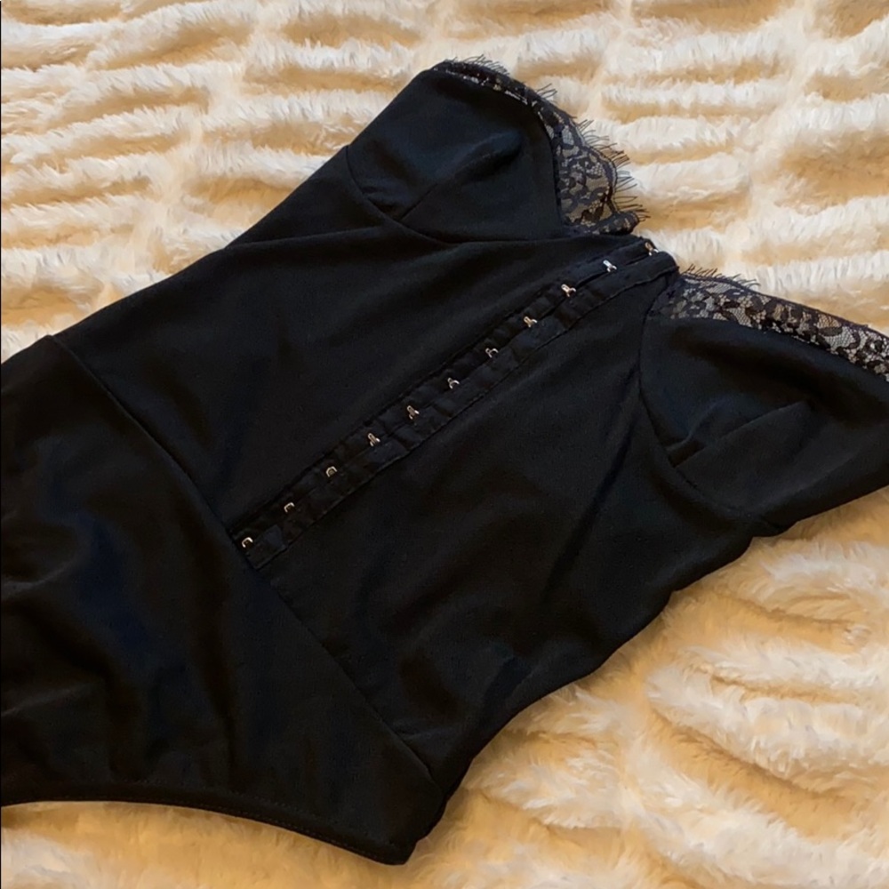 Pretty little thing black lace bodysuit